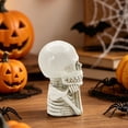 thumbnail image 4 of Diceymbol Halloween Skeleton Bust Statue Spooky Gothic Tabletop Decor for Spooky House Mantel Shelf Indoor Display 8 Inch, 4 of 8