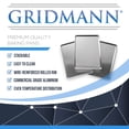 thumbnail image 7 of GRIDMANN 13" x 18" Commercial Grade Aluminum Perforated Baking Sheet Pan, Half Size Baking Tray - 12 Pans, 7 of 7