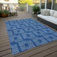 thumbnail image 6 of Addison Rugs Chantille Indoor/Outdoor Transitional Squares Blue Washable Rectangle Rug, 8' x 10', 6 of 6