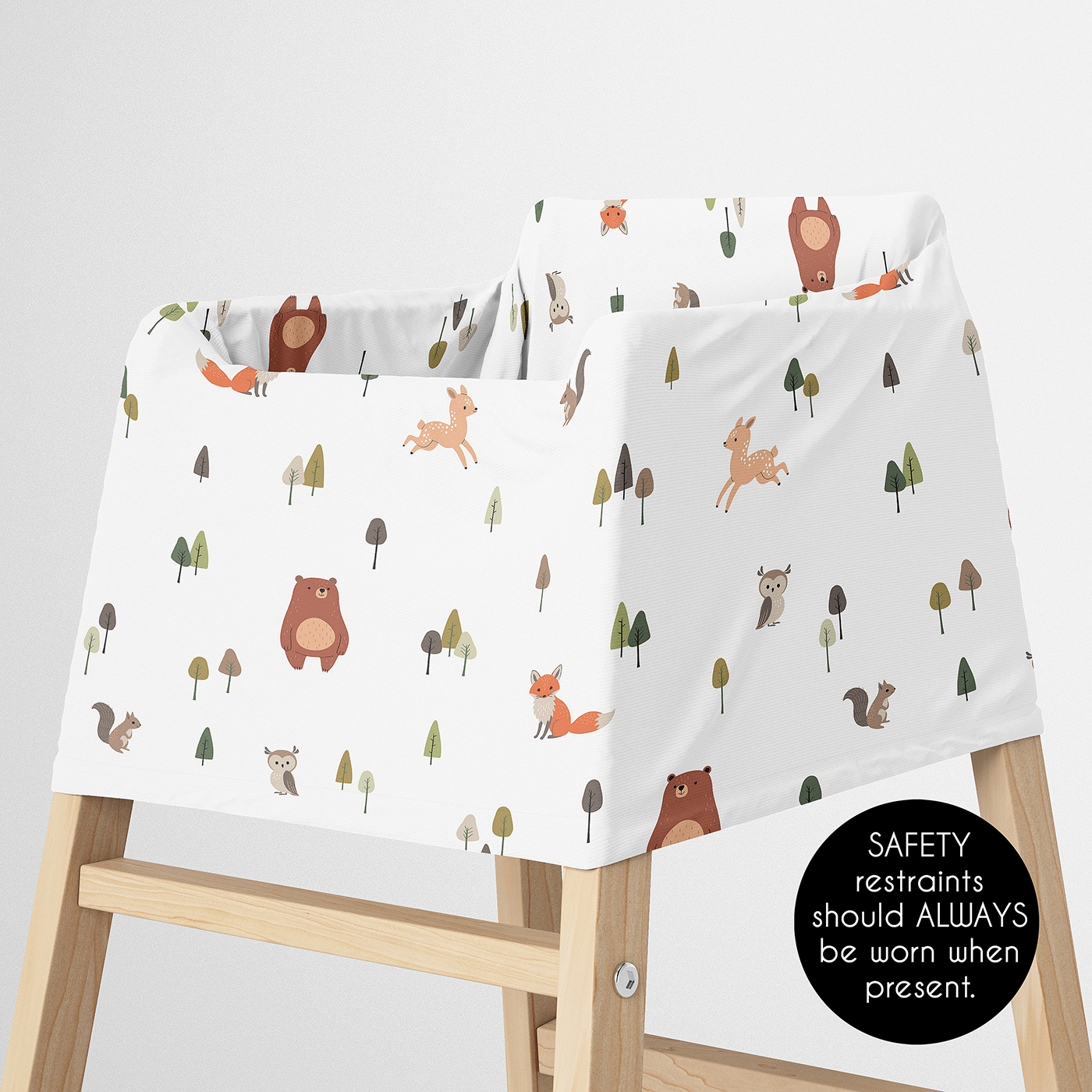Sweet Jojo Designs Woodland Animal Pals Boy, Girl, Unisex/Gender Neutral Multi Use Baby Car Seat and Nursing Cover