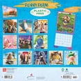 thumbnail image 2 of Avanti Funny Farm Official 2025 12 X 24 Inch Monthly Square Wall Calendar Foil Stamped Cover Plastic-Free (Wall), 2 of 9