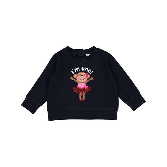 Inktastic Monkey 1st Birthday 1 Year Old Girl Baby Sweatshirt
