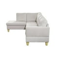 thumbnail image 2 of Star Home Living Corp Chris Microfiber Fabric Left Facing Sectional White Color, 2 of 11