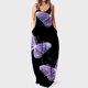 thumbnail image 2 of Vestido largo de playa ajustado con estampado Floral a rayas sin mangas con cuello en V y cintura media a la moda para mujer Pompotops ghjkhdj8355, 2 of 5