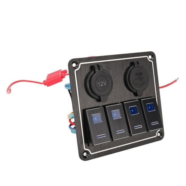 Panel de interruptores basculantes de 4 luces, panel de interruptores basculantes, panel de interruptores basculantes con valor inmejorable
