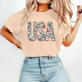 thumbnail image 4 of jobturf American Flag Tops Women Summer Cute Short Sleeve Tunic Shirt Patriotic 4th of July Tee Memorial Day Tshirt Girls Crop Tops, 4 of 6