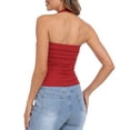 thumbnail image 4 of HDE Women's Halter Top with Built in Bra Basic Summer Tops Red M, 4 of 7