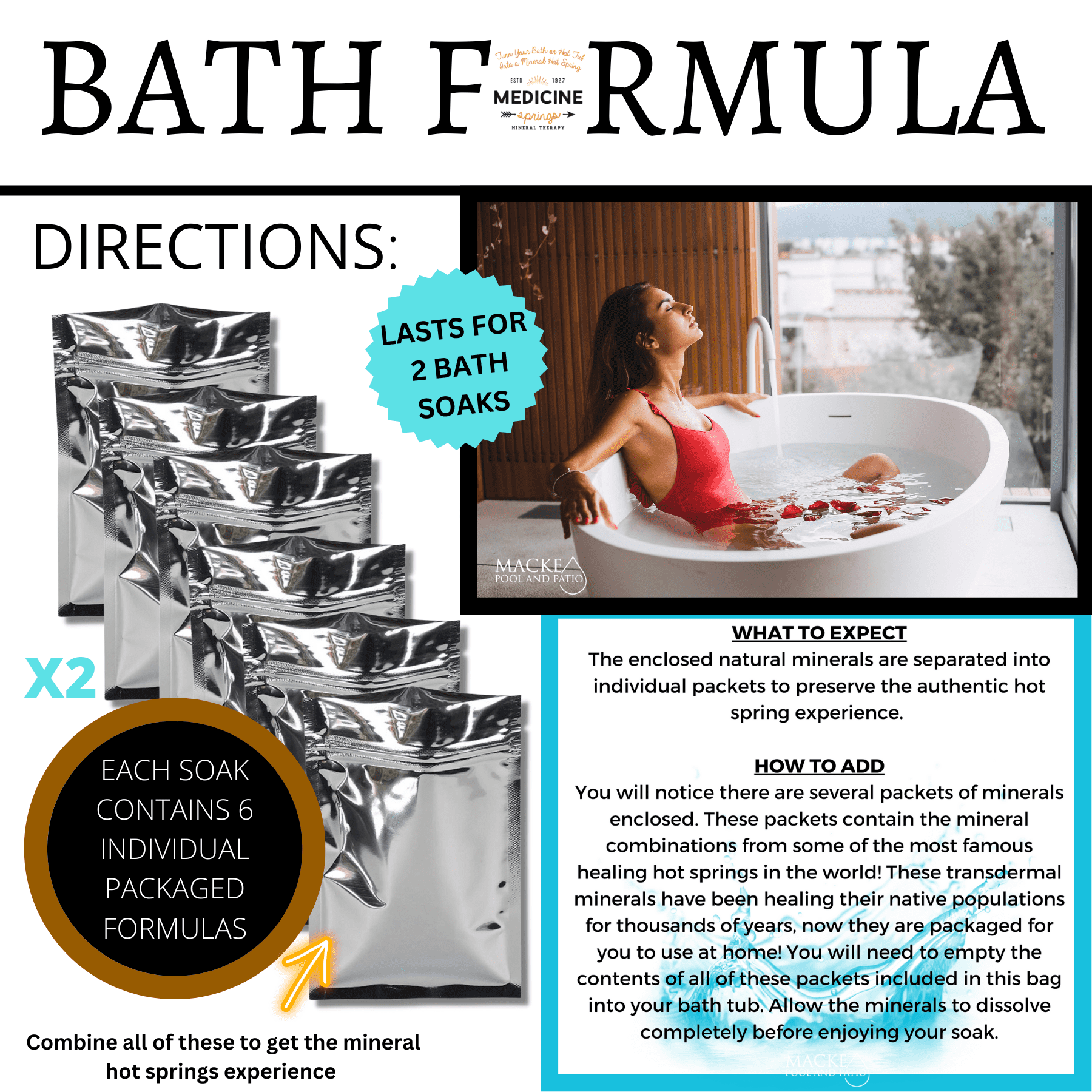 Medicine Springs Mineral Therapy Bath Salts - Skin Formula, Magnesium Enhanced Hot Spring Soak