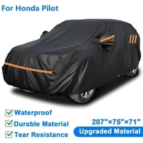 FANOTEK Fit for Honda Pilot Car Cover Waterproof SUV Full Car Cover Automotive Outdoor Rain Snow Sun Hail Protector All Weather Black