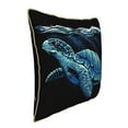thumbnail image 2 of Kll Ocean Turtle Decorative Throw Pillow Covers Velvet Soft For Couch Sofa Bedroom Living Room Outdoor -20"X20", 2 of 8