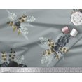 thumbnail image 2 of Soimoi Tissu Popeline de Coton Imprimé Feuilles & Roses Tissu de Couture Yard 56 Pouces de Large, 2 of 3