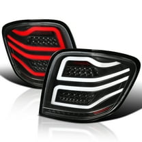 Spec-D Tuning Black LED Bar Tail Lights Compatible with 2006-2011 Mercedes-Benz W164 ML-Class, Left Right Pair Assembly