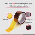 thumbnail image 3 of APT, 1 mil Thick Polyimide Adhesive High-Temperature Resistant Tape, for Masking, Soldering, Electrical, 3D Printer Application, 8" x 36 yards, 1 Roll/Pack, 3 of 7