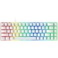 thumbnail image 1 of NPET K61 60% Mechanical Gaming Keyboard with Gateron Red Switches for Windows PC Gamers (68 Keys, White), 1 of 9