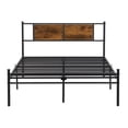 thumbnail image 4 of Gewnee King Size Metal Platform Bed (Black) w/Wood Panel Headboard - 550LBS Limit, 10.8" Underbed Storage - Suitable for Master/Guest Bedroom, 4 of 10