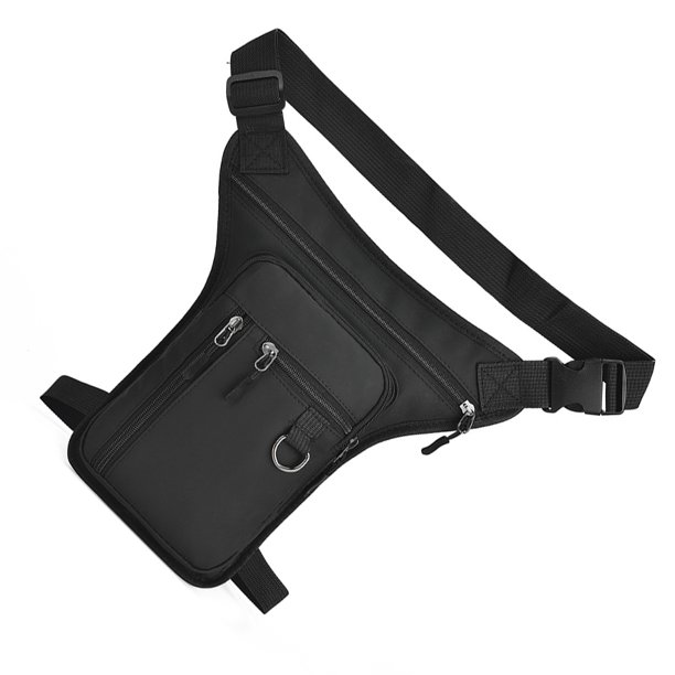 Jumpingount Riñonera de cuero PU para hombre, reemplazo impermeable, a la moda, con múltiples bolsillos, de Color sólido, para teléfono, tarjeta de Mochilas Negro Jumpingount AP019045-02