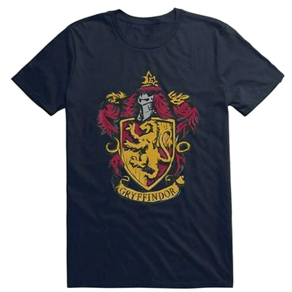 Harry Potter Gryffindor Shield Big Boy's T-Shirt Blue Tee