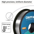 thumbnail image 4 of Filamento para impresora 3D GIANTARM, PLA transparente, 1,75 mm, bobina de 1 kg, 4 of 9