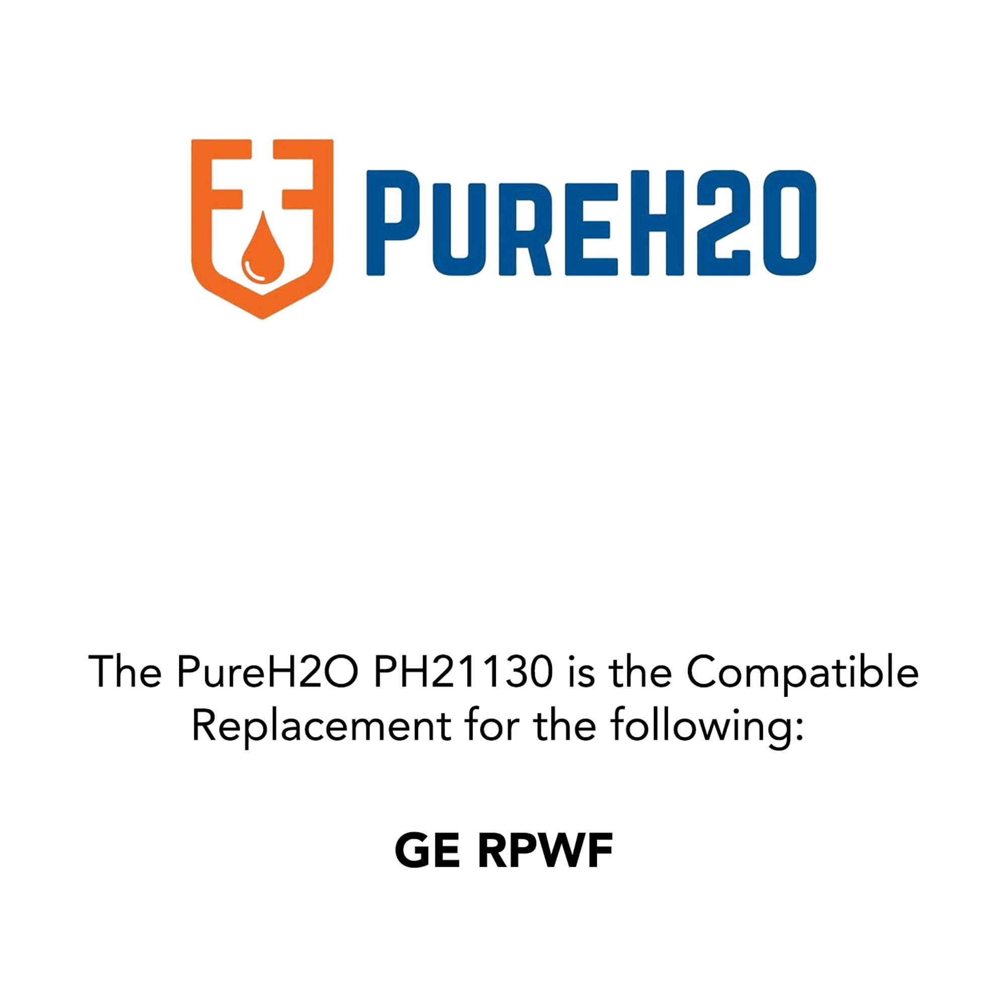 PureH2O PH21130 Replacement for GE RPWF Refrigerator Water Filter