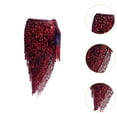 thumbnail image 6 of amagogo Belly Dance Hip Scarf Wrap Dress Clothes Sequins Skirt for Samba Rumba Tango Red, 6 of 9