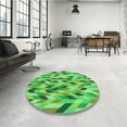 thumbnail image 4 of Ahgly Company Machine Washable Indoor Rectangle Transitional Emerald Green Area Rugs, 8' x 10', 4 of 7
