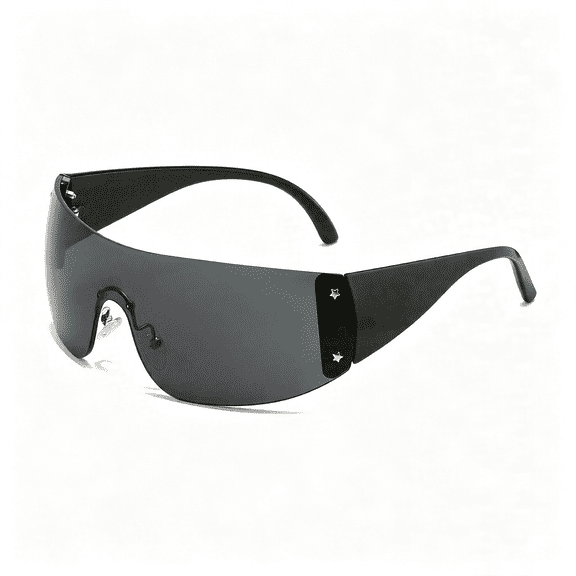 HBMYN Oversized Y2K Sunglasses for Women Men Trendy Retro Wrap Around Big Shield Sun Glasses Festival Rave Sunglasses