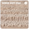 thumbnail image 3 of PABUBE Textured Khaki Microfiber Bathroom Rug, 20"x51", Soft and Absorbent Bathroom Mat, Non-Slip, Machine Washable, Quick Dry Floor Carpet for Shower or Tub, 3 of 7