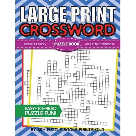 Pre-Owned Large Print Crossword Puzzle Book: Crossword Puzzle Books for Adults Large Print - Brain Boosting Entertainment - Increase Your IQ with These Stay-Sha