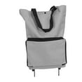 thumbnail image 3 of Foldable Grocery Cart Bag, Portable Reusable Foldable Cart Bag Large Capacity With Wheels For Camping Grey, 3 of 8