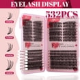 thumbnail image 3 of Kit De Extensión De Pestañas,532 Pestañas Individual, D Curl Pestañas Postizas Rizadas Maquillaje para Mujeres, 3 of 5