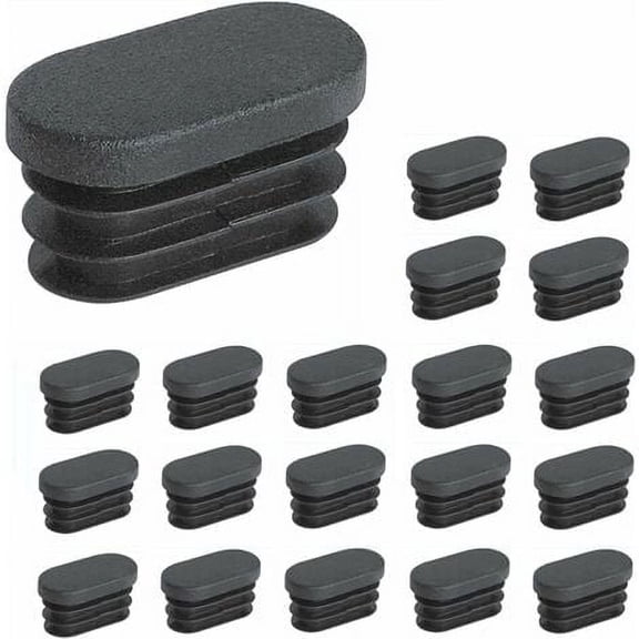 Plastic Caps for Furniture Legs Oval Caps for Chair Legs Plastic Caps for Furniture Legs Oval Caps for Trampoline Chairs 20pcs (20x40mm)