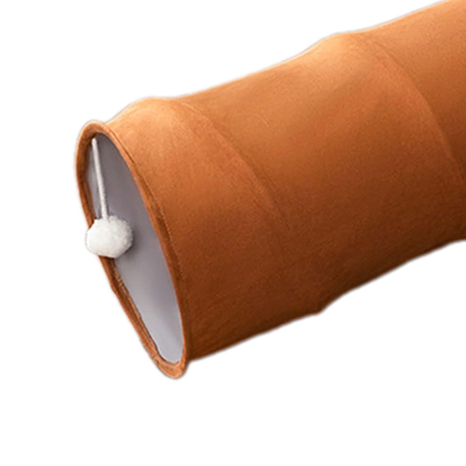 Bvdfgk Cat Tunnel Interactive Toy Length 47.24" Lightweight Cat Tunnel Tube Pet Toy for Brown