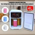 thumbnail image 2 of NICEGOU 4L Mini Car Fridge Table Top Electric Small Cooler Portable Ice Box Car GSL White, 2 of 5