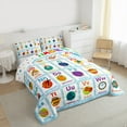 thumbnail image 4 of Manfei Colorful Alphabet Bedding Comforter Set,Kids Learning Twin Comforter Sets,Multicolor 26 Letters Bedding Set For Girls Kids,Breathable Home Decor Reversible,2pcs, 4 of 9