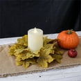 thumbnail image 4 of RXMEKW Halloween Decorations Halloween Maple Leaf Wreath Candlesticks: Simulated Leaf Ring Decorations, 4 of 5