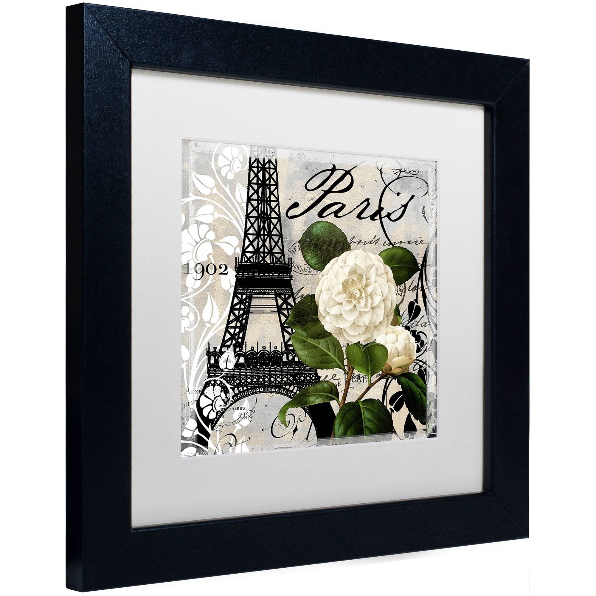 Trademark Fine Art "Paris Blanc I" Canvas Art by Color Bakery White Matte, Black Frame