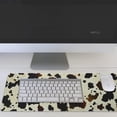 thumbnail image 6 of Cow Print Mouse Pad XL, Cow Extended Large Gaming Mouse Pad for Desk, Brown Black Cow Skin Mouse Pad, Cute Cow Print Mousepad, Long Big Mouse Mat, Cow Gifts Decor Stuff Accessories, 31.5 X 11.8 Inch, 6 of 7