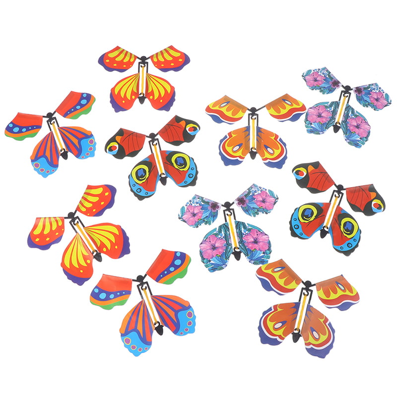 10 x magic butterfly flying butterfly with card Toy with empty ha jiTEUSUNHi DU 