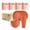 Orange, variant on 32 Piece Wheat Fiber Style Dinnerware Set, Plates Bowls Cups Cutlery and Chopsticks, Multicolor