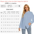 thumbnail image 5 of Button Down Blouses for Women Long Sleeve Pleated Tops Casual Business Blouse for Office Wear Chiffon Elegant Blue Shirt for Women, 5 of 5