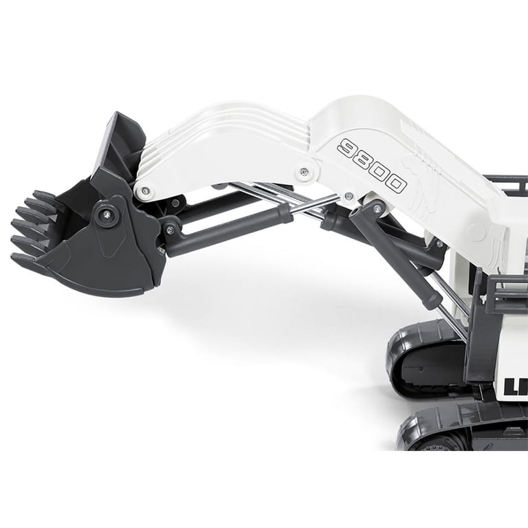 Liebherr R9800 Mining Excavator White and Gray 1/87 (HO) Diecast