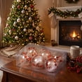 thumbnail image 4 of 2026 Christmas Home Party Decoration 6PCS Clear Christmas Ball Ornaments Shatterproof Transparent Plastic Baubles Filled With Star Confetti White Christmas Celebration Party Supplies, 4 of 6
