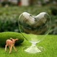 thumbnail image 4 of Florero en forma de corazón, florero de vidrio transparente, gabinete decorativo, mesa, estantería, macetero, florero para decoración de comedor, 4 of 9