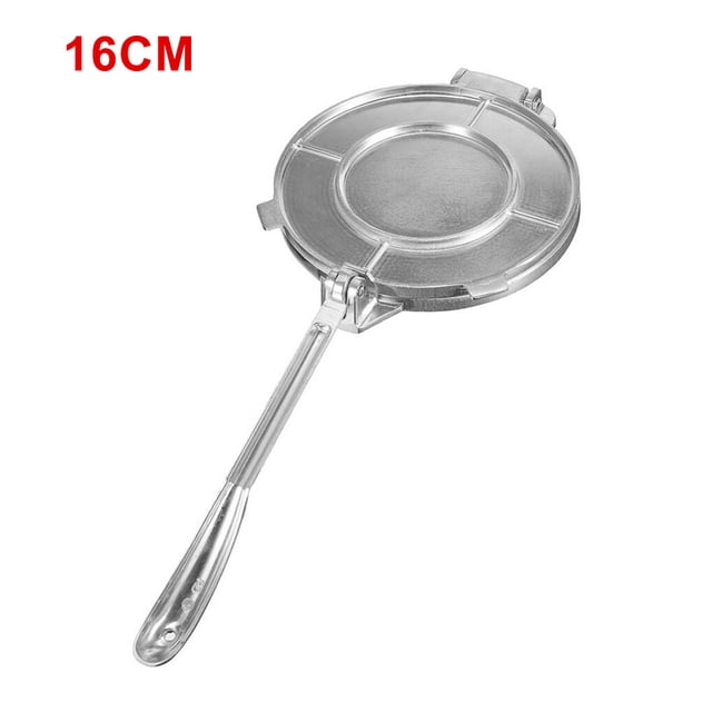 Wosthever Molde de aluminio de 16/20cm para el hogar, cocina, restaurante, herramienta para hornear, prensa de comedor con mango, fabricante de tortillas Utensilios de cocina 16 CM