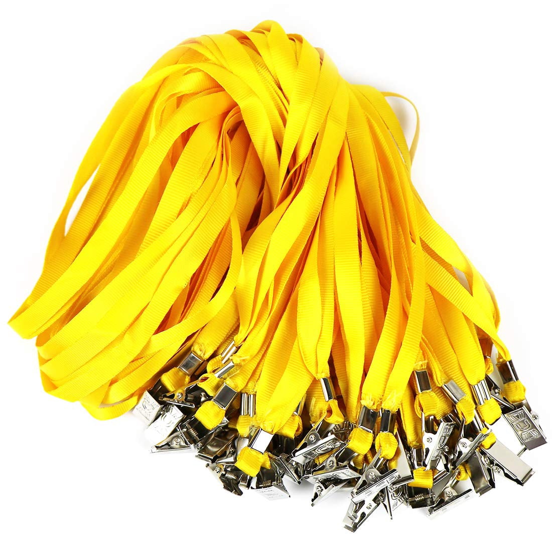 4x3 Name Tags Badge Holder With Lanyard 50 Pack Waterproof Horizontal Id And 50 Lanyards Nametag For Conferences  Events Meetings (yellow 4 X 3 Inches)