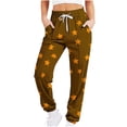 thumbnail image 3 of BiZtdJrK Womens Sweatpants Fashion Star Print Joggers Pants Casual Drawstring High Waist Cinch Bottom Trousers with Pockets Y2k Streetwear Brown L 90 Off Clearance Sale, 3 of 6