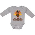 thumbnail image 3 of Inktastic My 1st Thanksgiving Turkey Boys or Girls Long Sleeve Baby Bodysuit, 3 of 5