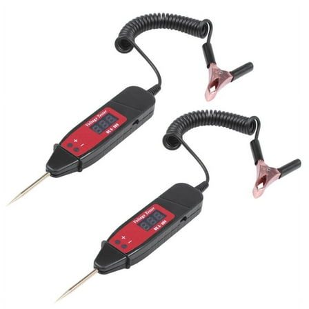 2X Universal 5-36V Car Digital LCD Voltage Test Pen Professional Car Tester Pencil Detector with LED Light
