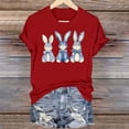 thumbnail image 1 of TaTaai Easter T Shirt for Women Casual Short Sleeve Round Neck Loose Fit Printed Tops Soft Stretchy Comfortable Tee for Spring Home Daily Holiday Party Wear Gift, 1 of 6