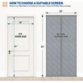 thumbnail image 2 of NOGIS Magnetic Thermal Insulated Door Curtain Fits Door Thicken Nylon Cotton Temporary Magnet Closure Thermal Door Cover Size W38 x L83 inch Weatherproof Windproof Soundproof, Grey, 2 of 7